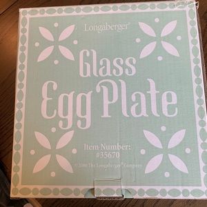 Longaberger | Glass Egg Plate in Green